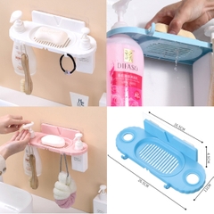 Khay để đựng xà bông tắm thoát nước có giá treo dầu gội và bông tắm đa năng / pktn sale