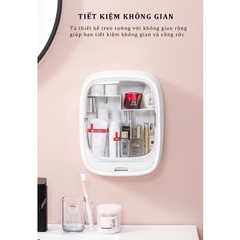 Tủ nhựa VN-3635 đựng đồ 2 tầng dán tường, đựng thuốc, đựng mỹ phẩm, nước hoa, trang sức đa năng
