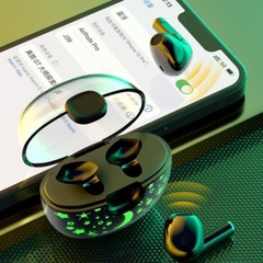 Tai nghe bluetooth TX39 (2 tai có doc sạc) kiểu Pro3 ko có nút cao su, họa tiết hoa văn [BH: 3 THÁNG]