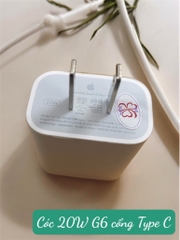 Cóc sạc nhanh 20w full box iPhone 11 12 13 PD G6 rep zin (1 cổng Type c) có hộp zin [BH 6 tháng]
