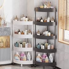 Kệ nhựa góc tường 4 tầng có bánh xe tiện lợi [BH: NONE]