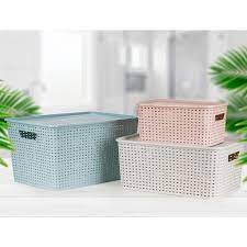 Sọt, rổ NHỰA VN đựng đồ dùng, quần áo, vật dụng size Trung 39x27x17