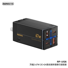 Cóc sạc nhanh 67w REMAX RP-U126  CN cóc 4 cổng sạc ( 2 cổng usb 2 cổng Type C) chính hãng [BH: 1 năm]