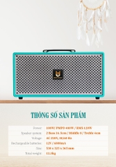 Loa kéo Best Sound M8 Pro bluetooth karaoke xách tay kèm 2 micro không dây [BH 1 năm]