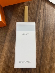 Pin sạc nhanh 160W max SYC S154 40.000mAh, có chức năng đèn pin, màn hình hiển thị % pin chính hãng [BH 1 năm]