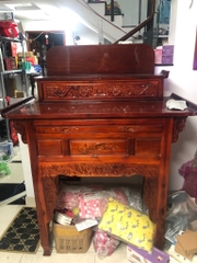 [Hàng cũ] Bàn thờ Phật, thờ Gia Tiên 2 tầng gỗ tràm nhị cấp (ngang 147, cao 136, sâu 60 cm) [mới 96%, cần thanh lý giá rẻ] / pktn sale