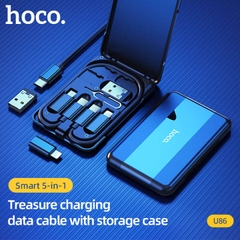 Cáp sạc nhanh 3A HOCO U86 6in1 đa năng full bộ hộp đựng 4 cổng iPhone Lightning, Type C, Samsung Micro chuyển đổi thay thế linh hoạt chính hãng [BH 1 năm]