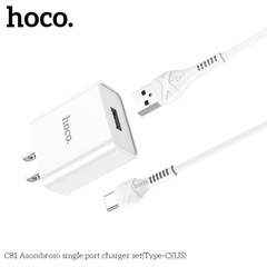 Bộ sạc nhanh Hoco C81 Type-C 2.1A chính hãng [BH: 1 năm]