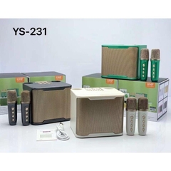 Loa bluetooth karaoke YOSD YS-231/ YS-230 kèm 2 micro không dây cực hay xách tay chính hãng [BH 6 tháng]