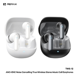 Tai nghe bluetooth REMAX TWS-12 tai TRUE WIRELESS chống ồn chủ động ANC+ENC chính hãng