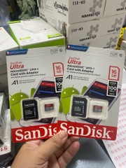 Thẻ nhớ micro 16GB Sandisk ultra class 10, speed up to 100mb/s full box - Vỉ có thể thay đổi tùy lô[BH: 1 năm]