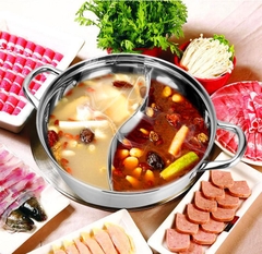 Nồi lẩu 2 ngăn inox 30cm