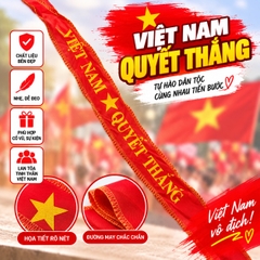Băng rôn cổ vũ "Việt Nam Quyết Thắng"