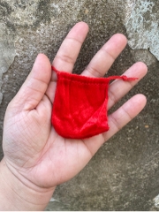 Túi nhung đỏ đựng trang sức, đồ phong thuỷ, kim cương 6x5cm