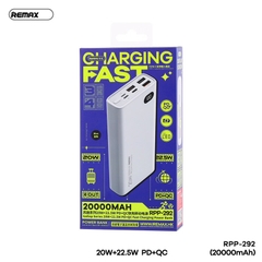 Pin sạc nhanh 22.5W REMAX RPP-292 20.000mAh dự phòng PD QC3.0 chính hãng [BH 1 năm]