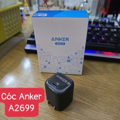 Cóc sạc nhanh 20W ANKER IQ A2699 ZOLO 1 cổng Type C, gấp gọn chân sạc chính hãng [BH: 1 NĂM]