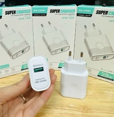 Cóc sạc nhanh 25W Kim Cương C621A 1 cổng USB chính hãng [BH: 3 tháng]