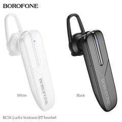 TAI NGHE BLUETOOTH V5.0 BOROFONE BC36 1 BÊN TAI PIN LIÊN TỤC 4-6H CHÍNH HÃNG [BH 1 NĂM]