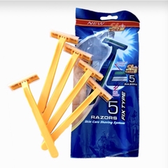 Set 5 cây dao cạo râu cán cam RAZORS NEW [BH: NONE] / pktn sale