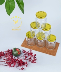 Combo 12 hủ thủy tinh 100ml nắp thiếc dùng để chưng yến, làm sữa chua, đựng gia vị