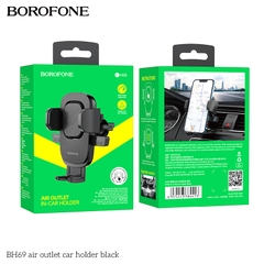Giá đỡ điện thoại trên oto xe hơi BOROFONE BH69 kẹp cửa gió siêu chắc chắn [None]