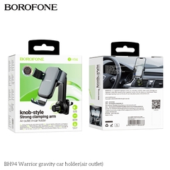 Giá đỡ điện thoại trên oto xe hơi BOROFONE BH94 mẫu móc khe máy lạnh siêu đẹp [NONE]