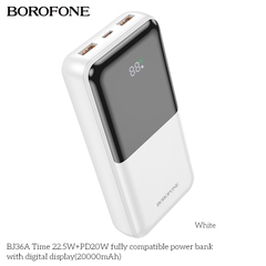 Pin sạc nhanh 22.5W Borofone BJ36A 20.000mAh dự phòng chính hãng [BH 1 NĂM] / pktn sale