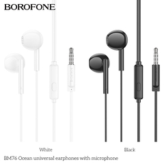 Tai nghe có dây 3.5 BOROFONE BM76 có mic đàm thoại siêu hay [Bh 1 Năm]
