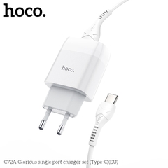 BỘ SẠC NHANH 2.1A HOCO C72A USB RA TYPE C CHÍNH HÃNG [BH 1 NĂM]