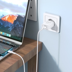 Bộ sạc BOROFONE BA68A 2.1A (A-C), Cáp USB ra Type C, Cóc 1 cổng USB chính hãng [BH 1 năm]