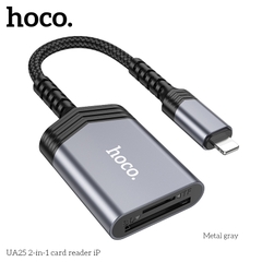 Jack chuyển, Đầu đọc thẻ nhớ HOCO Lighting UA25 iphone 2in1 chính hãng [BH: 1 NĂM]