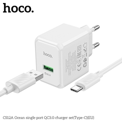 Bộ sạc QC3.0 một cổng Ocean CS12A Type-C 18W chính hãng [BH 1 NĂM]