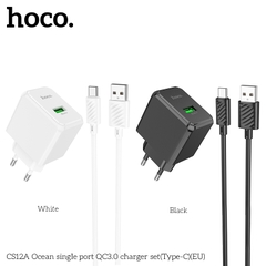 Bộ sạc QC3.0 một cổng Ocean CS12A Type-C 18W chính hãng [BH 1 NĂM]