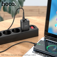 Bộ sạc Hoco N25 Type-C 2U chính hãng [BH 1 năm]