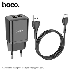 Bộ sạc Hoco N25 Type-C 2U chính hãng [BH 1 năm]