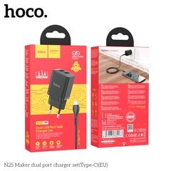 Bộ sạc Hoco N25 Type-C 2U chính hãng [BH 1 năm]