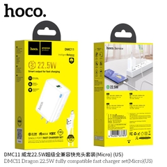 Bộ sạc nhanh 22.5W HOCO DM-C11 usb ra Micro chính hãng [BH 1 Năm]