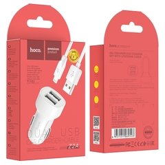 Cốc sạc/ tẩu sạc xe hơi Hoco Z2A iPhone sale [BH: 1 tháng]