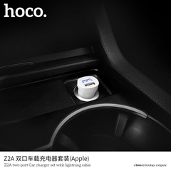 Cốc sạc/ tẩu sạc xe hơi Hoco Z2A iPhone sale [BH: 1 tháng]