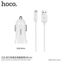 Cóc sạc/ tẩu sạc xe hơi Hoco Z2 iPhone  (1 cổng USBA kèm cáp A-L)