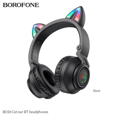 TAI NGHE BLUETOOTH BOROFONE BO18 MẪU TAI MÈO CÓ LED SIÊU ĐẸP [BH 1 NĂM]