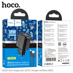 Bộ sạc nhanh 18W HOCO CS21A Micro Samsung QC3.0 chính hãng [BH 1 năm]
