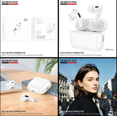 Tai nghe bluetooth BOROFONE BW93 mẫu ANC có chống ồn kèm nút cao su chính hãng