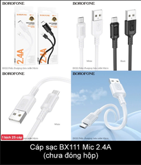 Cáp sạc nhanh 2.4A BOROFONE BX111 usb ra samsung micro chính hãng [BH 1 năm]