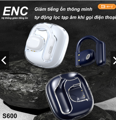 Tai nghe bluetooth BYZ S-600 (Trắng vs Xanh Đen) kiểu dáng airpods chống ồn S600 [BH: 6 tháng]