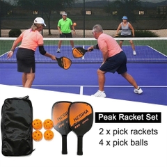 Bộ vợt Pickleball kèm 4 bóng Kesika m/ XS Sportster có túi đựng [BH: None]