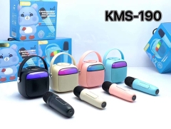 Loa karaoke mini KMS190 tặng kèm 1 micro có led [BH: 3 THÁNG]