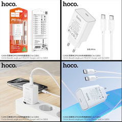 Bộ sạc nhanh 20w  HOCO C143A Type C ra Type C (c-c) cóc 1 cổng Type C chính hãng [Bh 1 Năm]