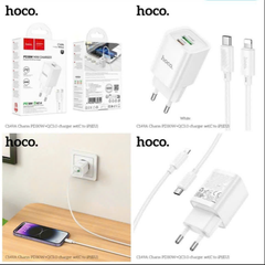 Bộ sạc nhanh 30w HOCO C149A (C-L) EU cóc (1 cổng TypeC, 1 cổng USB) kèm cáp Type C ra Iphone Lightning [BH 1 năm]