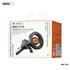 Giá đỡ điện thoại trên xe hơi oto REMAX RM-C14 kẹp khe máy lạnh hít nam châm từ tính siêu đẹp [NONE]